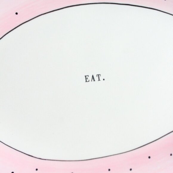 Set of 2 Rae Dunn Pastel Oval Appetizer Plates - Picture 2 of 3